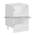 نمای داخل بدون در کابینت زمینی سفید تک درب ۶۰ سانت کابینت رو