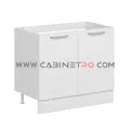 نمای چپ کابینت زمینی سفید سینک ۱۰۰ سانت کابینت رو