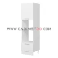 نمای راست کابینت ایستاده سفید فر و ماکرو ۶۰ سانت ارتفاع 240 سانت کابینت رو