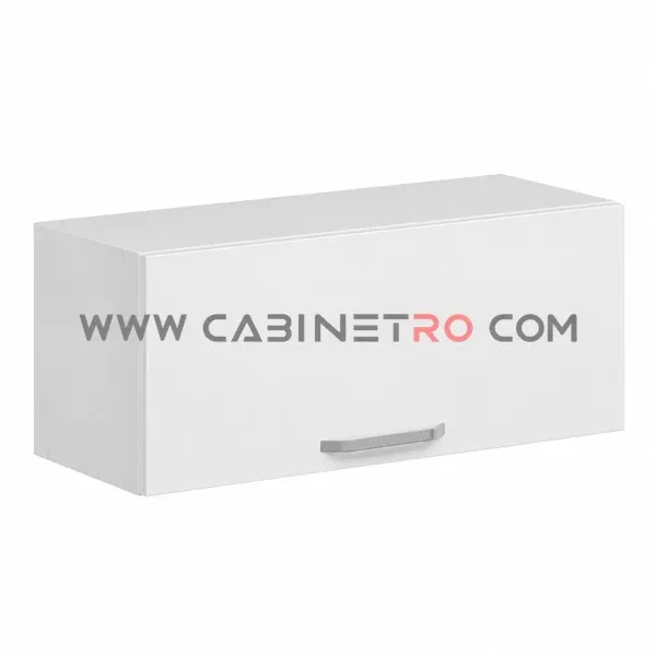 نمای چپ کابینت دیواری سفید عرض 90 ارتفاع 45 عمق ۳۰ سانت کابینت رو