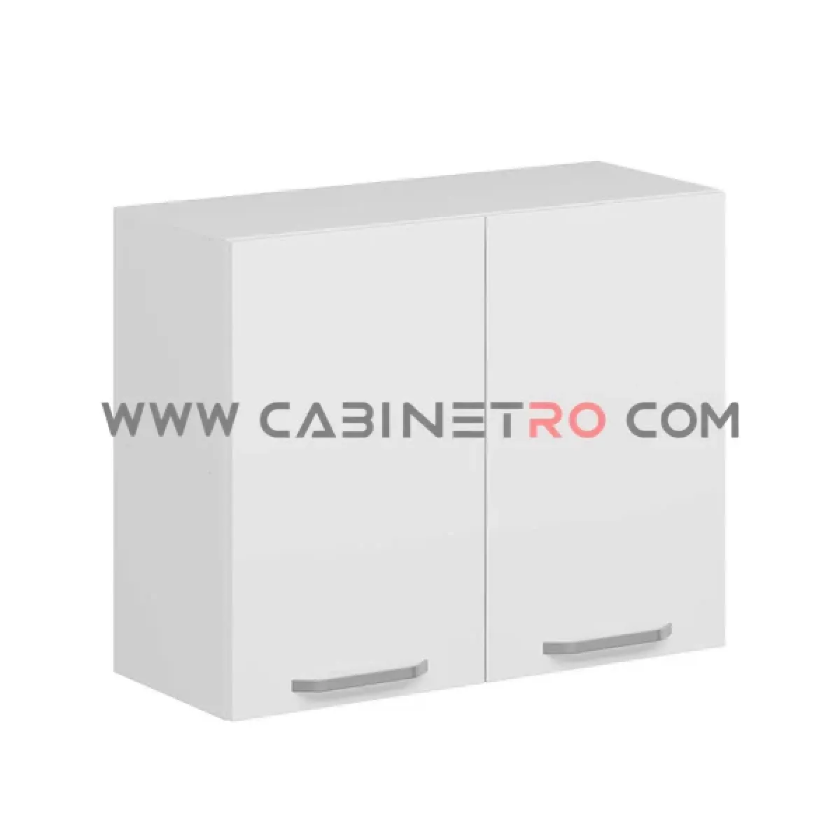 نمای چپ کابینت دیواری سفید دو درب 90 سانت ارتفاع ۷۲ سانت کابینت رو