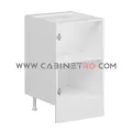 نمای داخل بدون در کابینت زمینی سفید تک درب ۵۰ سانت کابینت رو