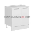نمای چپ کابینت زمینی سفید دو درب ۸۰ سانت کابینت رو