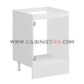 نمای داخل بدون در کابینت زمینی سفید سینک ۶۰ سانت کابینت رو