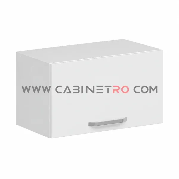 نمای چپ کابینت دیواری سفید عرض 60 ارتفاع 36 عمق ۳۰ سانت کابینت رو