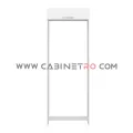 نمای روبرو کاور یخچال سفید 100 سانت ارتفاع 222 سانت کابینت رو