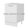 نمای راست کابینت زمینی سفید تک درب ۶۰ سانت کابینت رو
