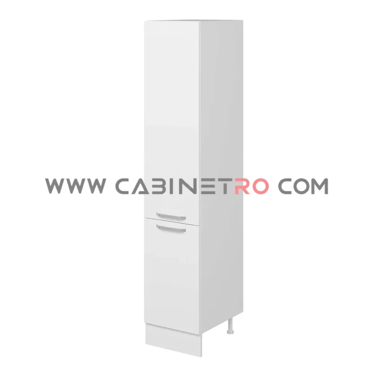نمای راست کابینت ایستاده سفید 45 سانت ارتفاع 222 سانت کابینت رو
