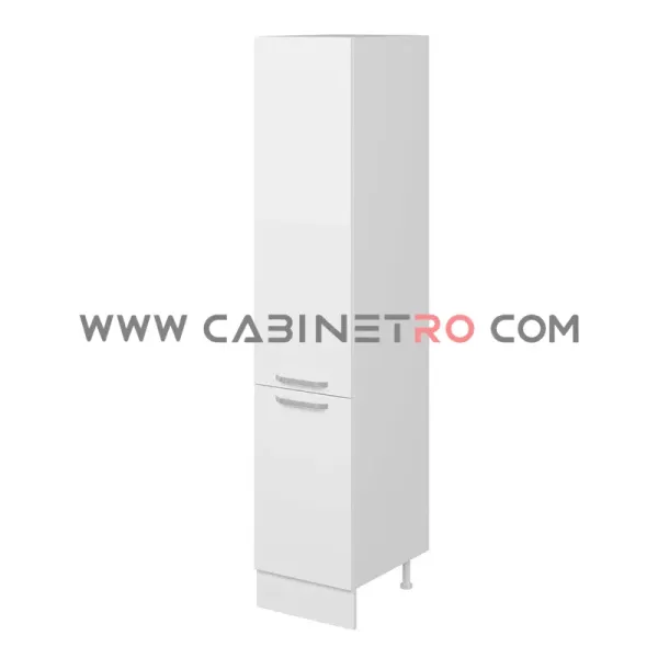 نمای راست کابینت ایستاده سفید 45 سانت ارتفاع 222 سانت کابینت رو