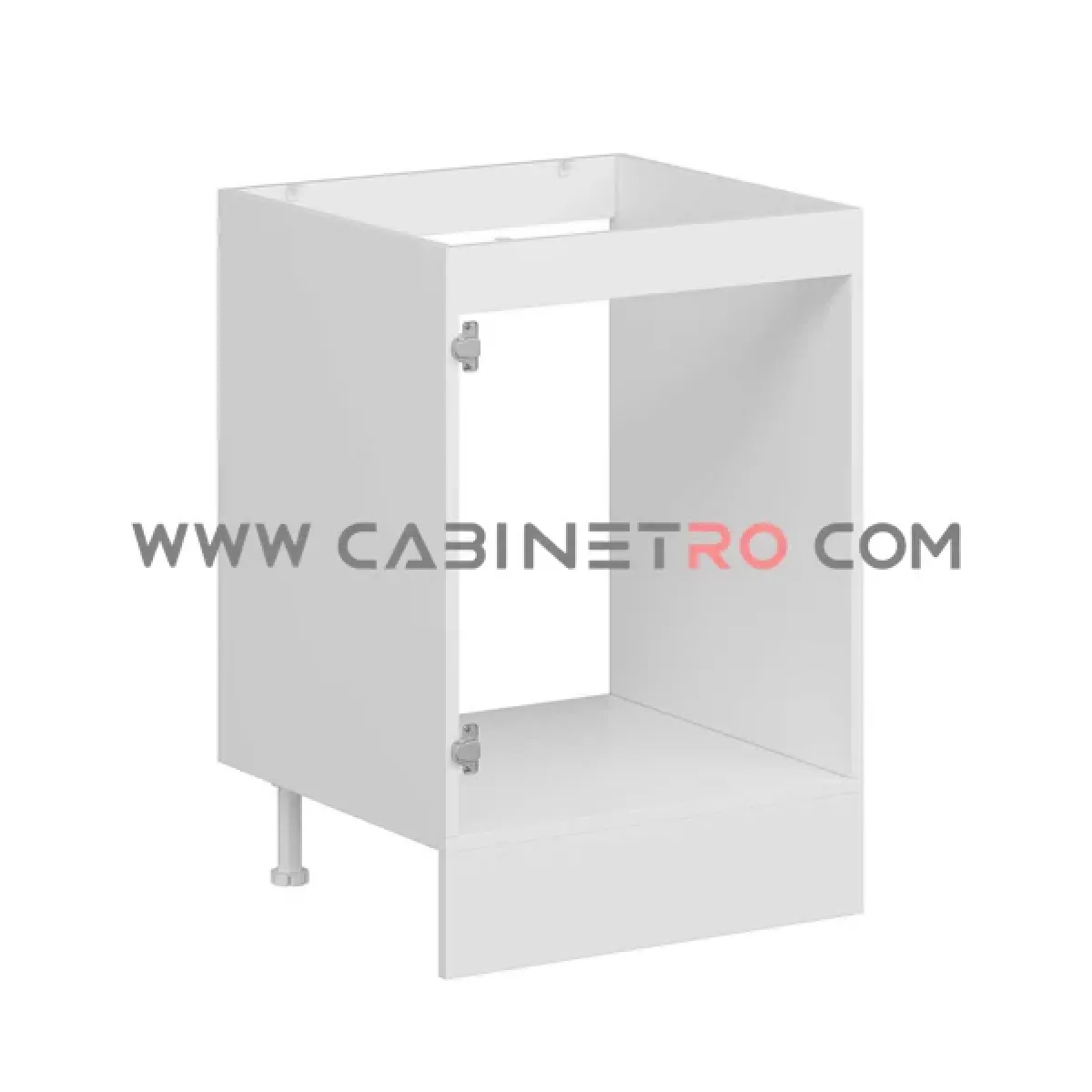 نمای چپ کابینت زمینی سفید فر ۶۰ سانت کابینت رو