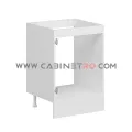 نمای چپ کابینت زمینی سفید فر ۶۰ سانت کابینت رو