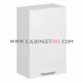 نمای چپ کابینت دیواری سفید تک درب عرض ۶۰ ارتفاع ۹۰ سانت کابینت رو
