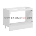نمای داخل بدون در کابینت زمینی سفید سینک ۱۲۰ سانت کابینت رو