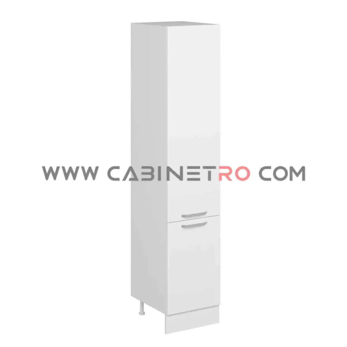 نمای چپ کابینت ایستاده سفید 50 سانت ارتفاع 240 سانت کابینت رو