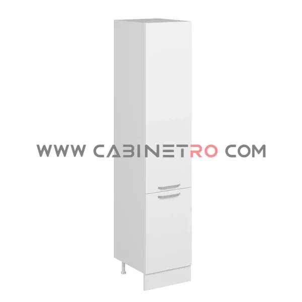 نمای چپ کابینت ایستاده سفید 50 سانت ارتفاع 240 سانت کابینت رو